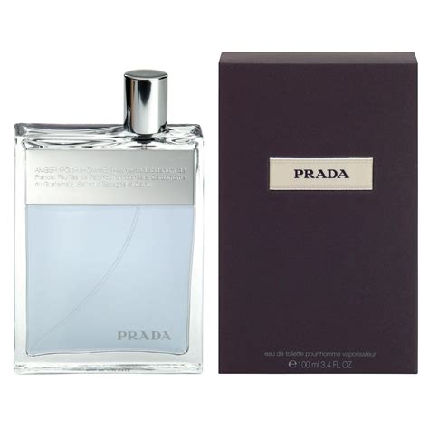 prada men eau de toilette spray amber 3.4 oz|More.